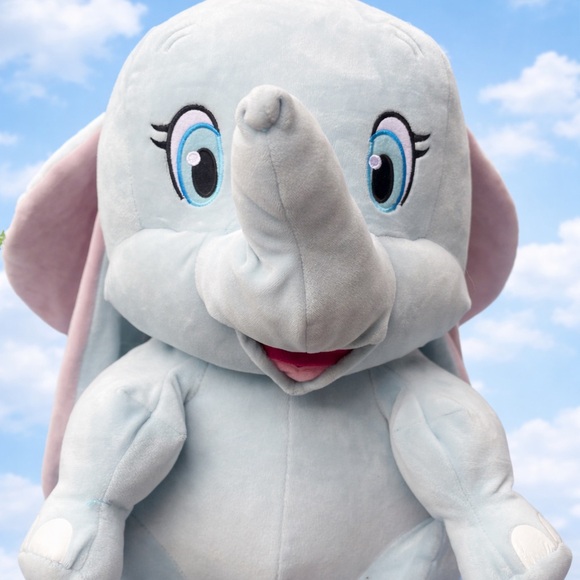 Disney Other - Disney Dumbo Plush Large Blue Elephant TY Beanie Baby Stuffed Animal